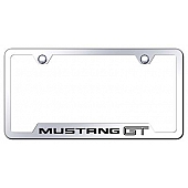 Automotive Gold License Plate Frame - Silver Stainless Steel - GFMGTEC