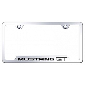 Automotive Gold License Plate Frame - Silver Stainless Steel - GFMGTEC