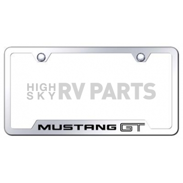 Automotive Gold License Plate Frame - Silver Stainless Steel - GFMGTEC