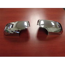 Putco Exterior Mirror Cover Driver And Passenger Side Silver ABS Plastic Set Of 2 - 400117