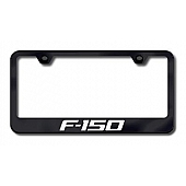 Automotive Gold License Plate Frame - Black Stainless Steel - LFF15EB