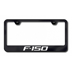 Automotive Gold License Plate Frame - Black Stainless Steel - LFF15EB