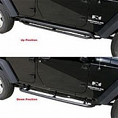 Rampage Rocker Panel Guard - Round Tube Steel Black Powder Coated - 88732
