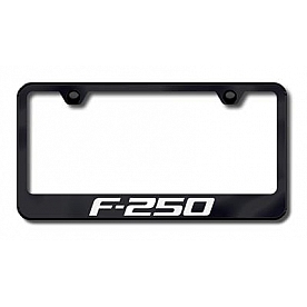 Automotive Gold License Plate Frame - Black Stainless Steel - LFF25EB