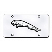 Automotive Gold License Plate - Jaguar Logo Stainless Steel - JAGBCC