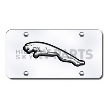 Automotive Gold License Plate - Jaguar Logo Stainless Steel - JAGBCC