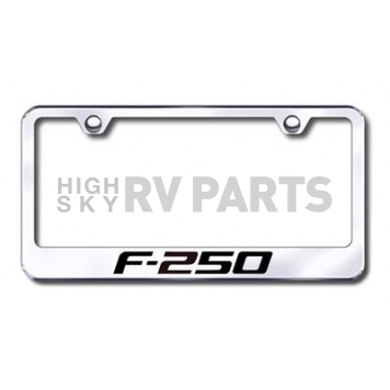 Automotive Gold License Plate Frame - Silver Stainless Steel - LFF25EC