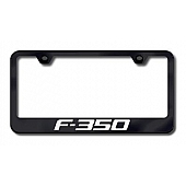Automotive Gold License Plate Frame - Black Stainless Steel - LFF35EB
