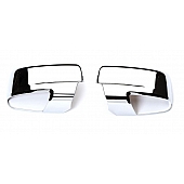Putco Exterior Mirror Cover Driver And Passenger Side Silver ABS Plastic Set Of 2 - 400505