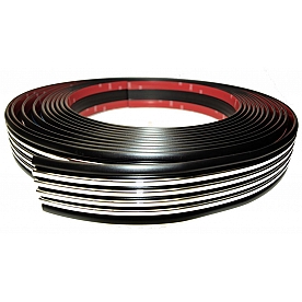Cowles Products Side Molding - Black And Silver PVC Plastic Chrome Plated - 38805
