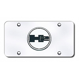 Automotive Gold License Plate - H2 Logo Stainless Steel - H2GC