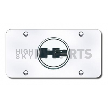 Automotive Gold License Plate - H2 Logo Stainless Steel - H2GC