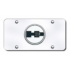 Automotive Gold License Plate - H3 Logo Stainless Steel - H3CB