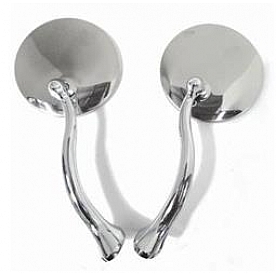 RPC Racing Power Company Exterior Mirror Manual Round Set Of 2 - R6615
