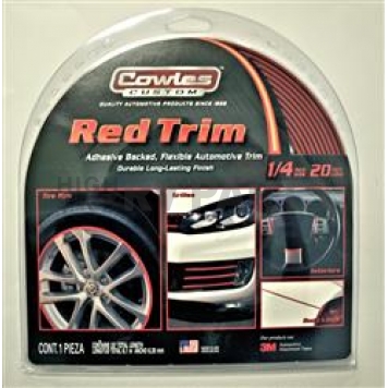 Cowles Products Side Molding - Red PVC Plastic Matte - S37525
