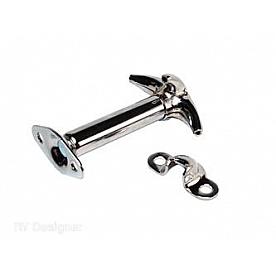 RV Designer Hood Latch Chrome Plated Silver Single - H515