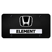 Automotive Gold License Plate - Element/Honda Logo Stainless Steel - DELECB