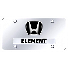 Automotive Gold License Plate - Element/Honda Logo Stainless Steel - DELECC