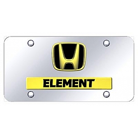 Automotive Gold License Plate - Element Stainless Steel - DELEGC
