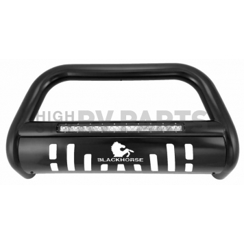 Black Horse Offroad Bull Bar Tubular 3 Inch Black Satin Steel - BEGMTAB