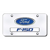 Automotive Gold License Plate - F-150/Ford Logo Stainless Steel - DF15CB