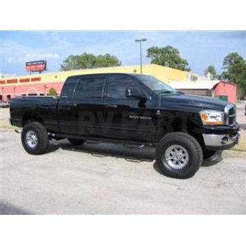 N-Fab Nerf Bar - Truck Wheel to Wheel Black Matte Textured Powder Coated Steel Round - D06110CCTX