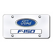 Automotive Gold License Plate - F-150/Ford Logo Stainless Steel - DF15CC