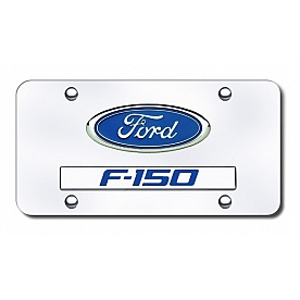 Automotive Gold License Plate - F-150/Ford Logo Stainless Steel - DF15CC