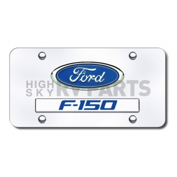 Automotive Gold License Plate - F-150/Ford Logo Stainless Steel - DF15CC