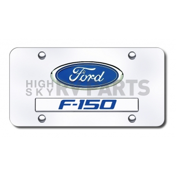 Automotive Gold License Plate - F-150/Ford Logo Stainless Steel - DF15CC-1