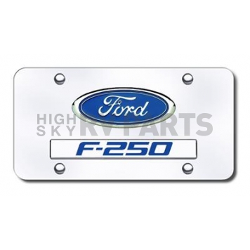 Automotive Gold License Plate - F-250/Ford Logo Stainless Steel - DF25CB