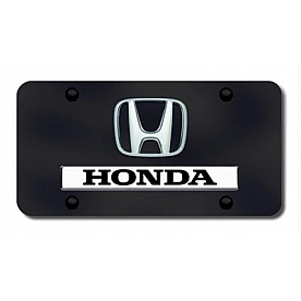 Automotive Gold License Plate - Honda Name/Logo Stainless Steel - DHONGB
