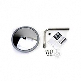 Velvac Exterior Mirror Manual Round White - 712644