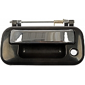 Help! By Dorman Tailgate Handle - Chrome Plated Plastic Silver Handle With Black Housing - 80188