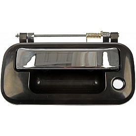 Help! By Dorman Tailgate Handle - Chrome Plated Plastic Silver Handle With Black Housing - 80188
