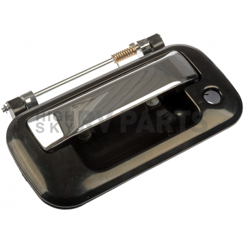 Help! By Dorman Tailgate Handle - Chrome Plated Plastic Silver Handle With Black Housing - 80188-2