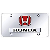 Automotive Gold License Plate - Honda Stainless Steel - DHONRCC