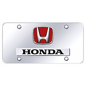Automotive Gold License Plate - Honda Stainless Steel - DHONRCC