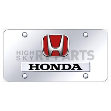 Automotive Gold License Plate - Honda Stainless Steel - DHONRCC