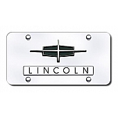Automotive Gold License Plate - Lincoln Name/Logo Stainless Steel - DLINCC