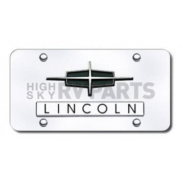 Automotive Gold License Plate - Lincoln Name/Logo Stainless Steel - DLINGC