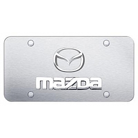 Automotive Gold License Plate - Mazda Stainless Steel - DMAZ2CS