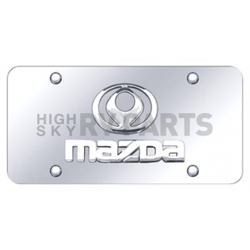 Automotive Gold License Plate - Mazda Name/Old Logo Stainless Steel - DMAZCC