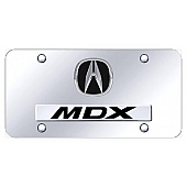 Automotive Gold License Plate - MDX/Acura Logo Stainless Steel - DMDXCC