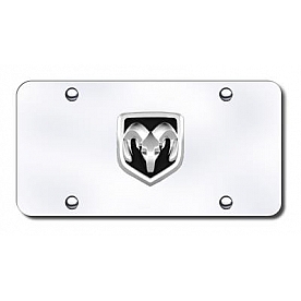 Automotive Gold License Plate - Ram OEM Logo Stainless Steel - RAMOEMGC