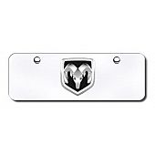 Automotive Gold License Plate - Ram OEM Logo Stainless Steel - RAMOEMGCM