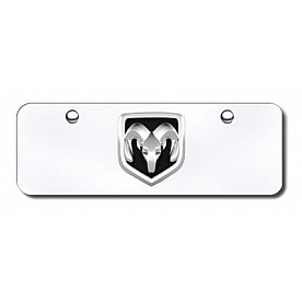 Automotive Gold License Plate - Ram OEM Logo Stainless Steel - RAMOEMGCM