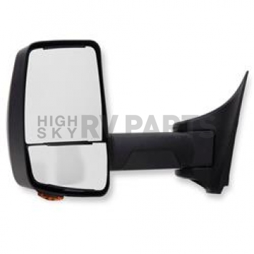 Velvac Exterior Mirror Remote Flat Glass/ Manual Convex Glass Rectangular Black - 718429