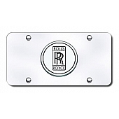 Automotive Gold License Plate - Rolls Royce Logo Stainless Steel - ROLCC