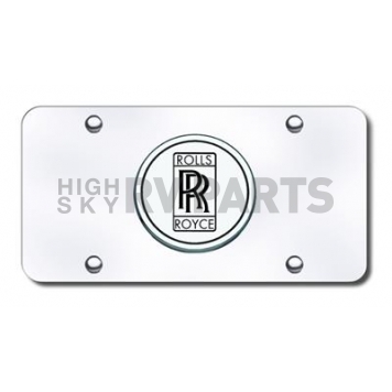 Automotive Gold License Plate - Rolls Royce Logo Stainless Steel - ROLCC